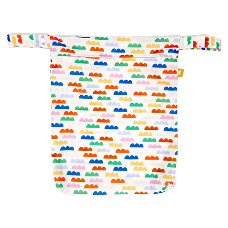 Little Clouds - einfache Nasstasche (Wetbag) - Gr. L (53x44 cm) | Gold Edition