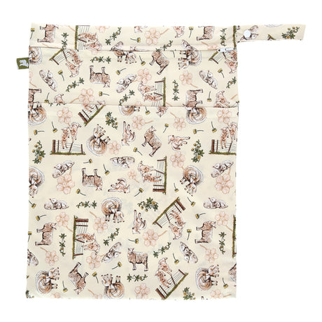 Little Lamb - Nasstasche mit Trockenfach - Wetbag mit Schlaufe - Gr. L (33x46 cm)