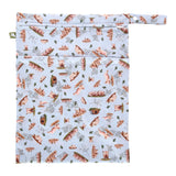 Little Lamb - Nasstasche mit Trockenfach - Wetbag mit Schlaufe - Gr. L (33x46 cm)