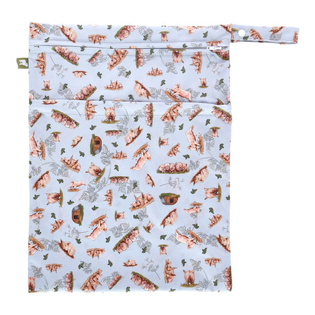 Little Lamb - Nasstasche mit Trockenfach - Wetbag mit Schlaufe - Gr. L (33x46 cm)