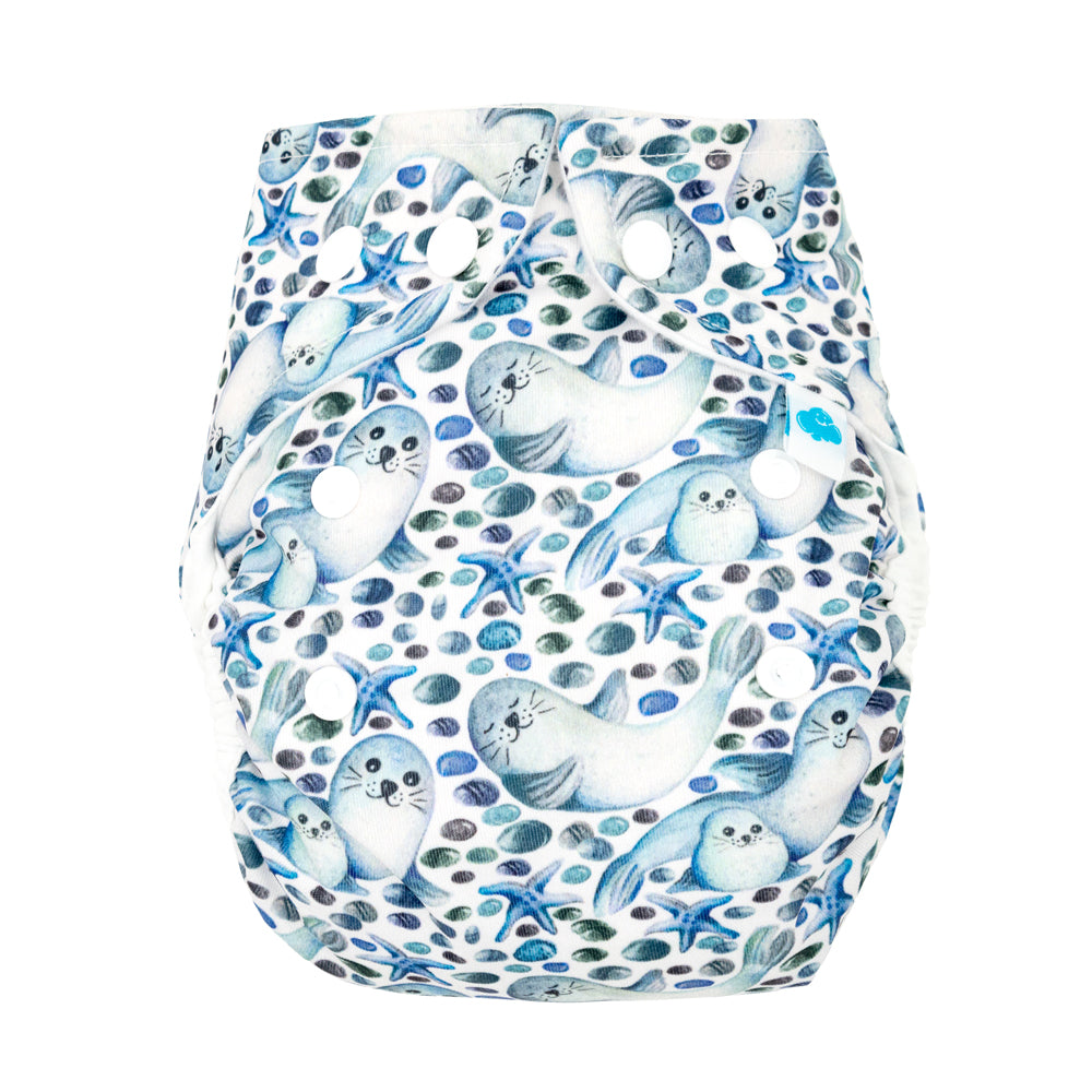 Little Clouds - Überhose (Prefold) - Seals (Robben)