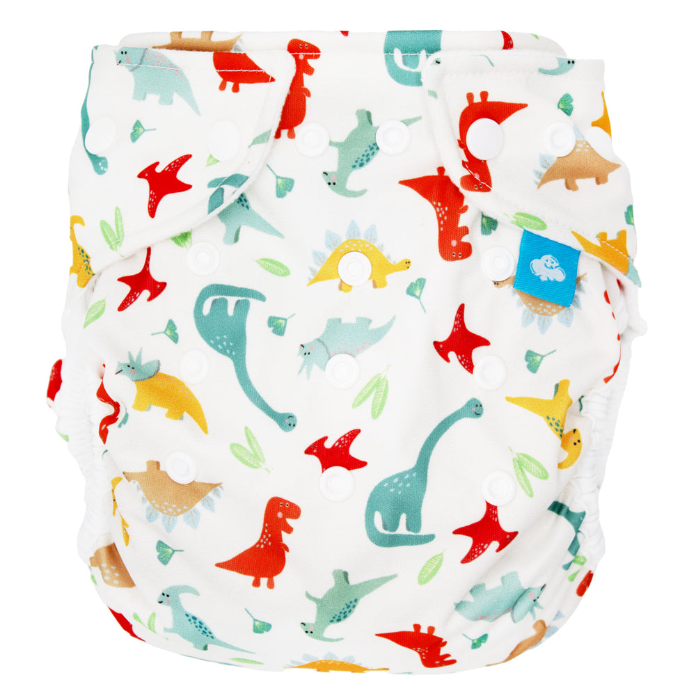 Little Clouds - Überhose (Prefold) - Dinosaurier - Newborn (3,5-7 kg)