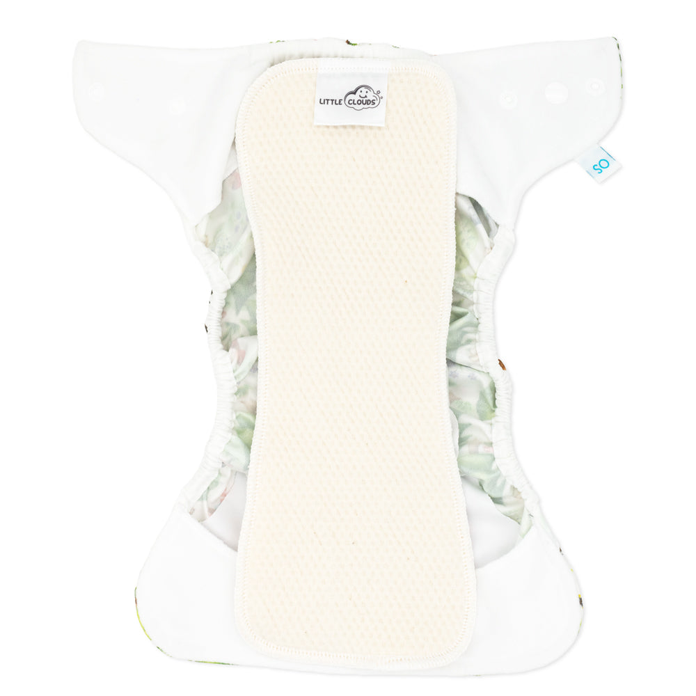 Little Clouds - Überhose (Prefold) - Dinosaurier