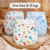 Little Clouds - SuperCloud - AIO (One Size (5-15 kg) - Komplettpaket (12 Windeln & Zubehör)