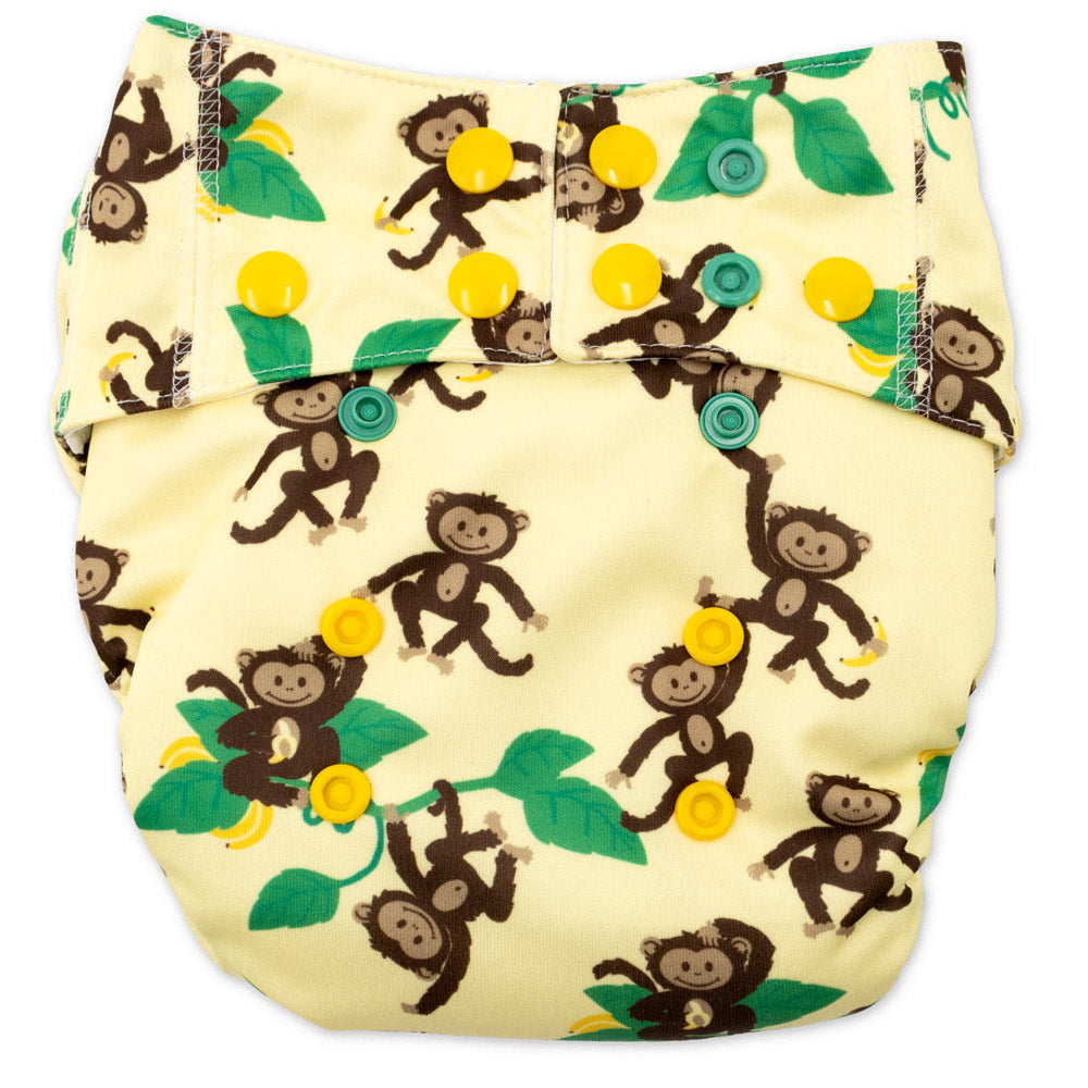 Mommy Mouse AIO (All in One) Stoffwindel - One Size (6-16kg) - Affen