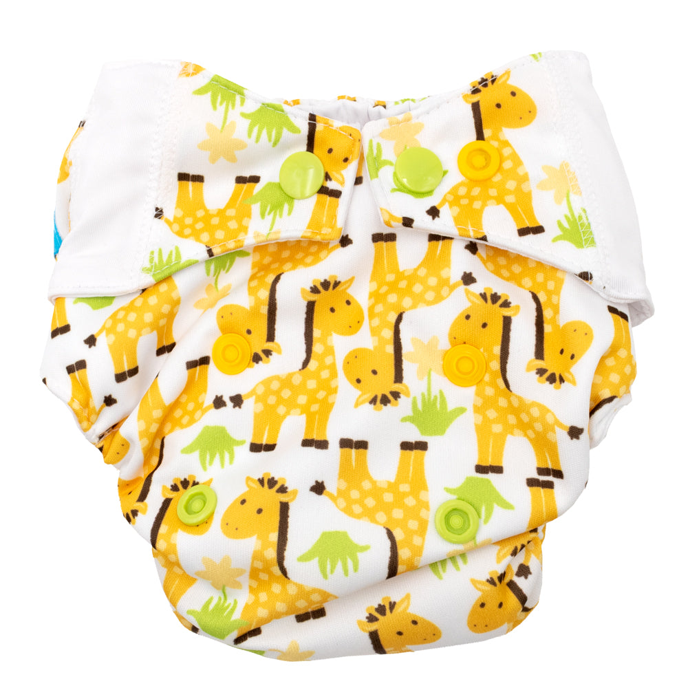Mommy Mouse - Komplettwindel (AIO) - All in One Stoffwindel - Newborn (2,5-7 kg) - Design Giraffe
