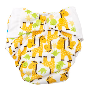 Mommy Mouse - Komplettwindel (AIO) - All in One Stoffwindel - Newborn (2,5-7 kg) - Design Giraffe