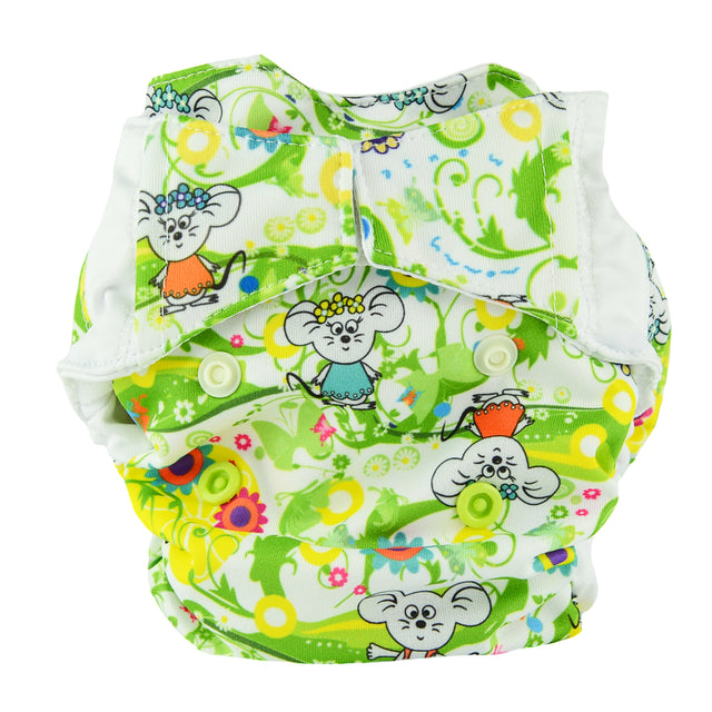 Mommy Mouse - Komplettwindel (AIO) - Newborn (2,5-7 kg) - Lemon Tree