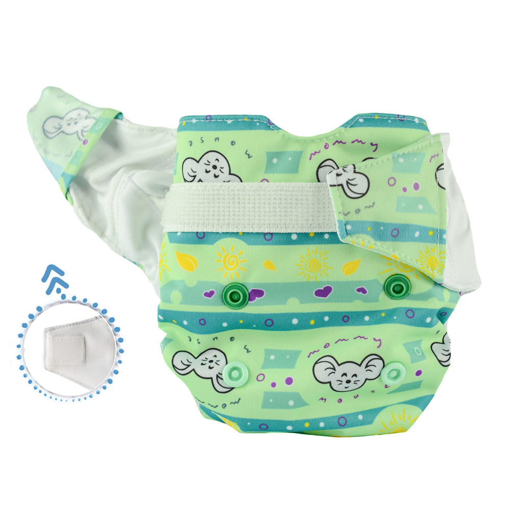 Mommy Mouse - Komplettwindel (AIO) - Newborn (2,5-7 kg) - Sunshine