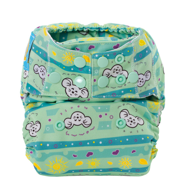 Mommy Mouse AIO (All in One) Stoffwindel - One Size (6-16kg) - Sunshine 
