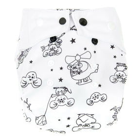 Mommy Mouse - Überhose mit extra weichem Beinabschluss - One Size - White
