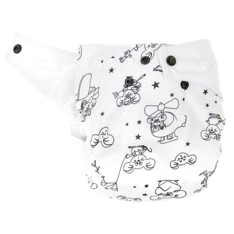 Mommy Mouse - Überhose (weiche Beinbündchen) - One Size - White