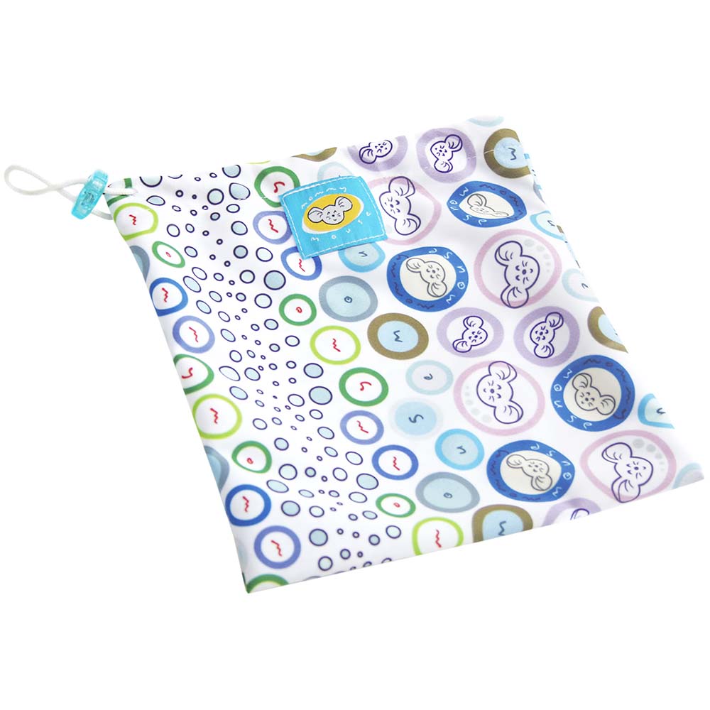 Mommy Mouse - Bambus Feuchttücher Set (Miniwetbag & 5 Waschlappen) - 14x14 cm