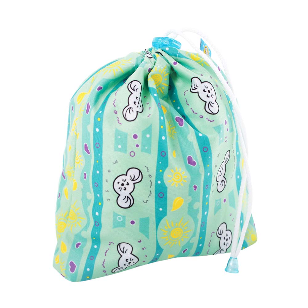 Mommy Mouse - Bambus Feuchttücher Set (Miniwetbag & 5 Waschlappen) - 14x14 cm