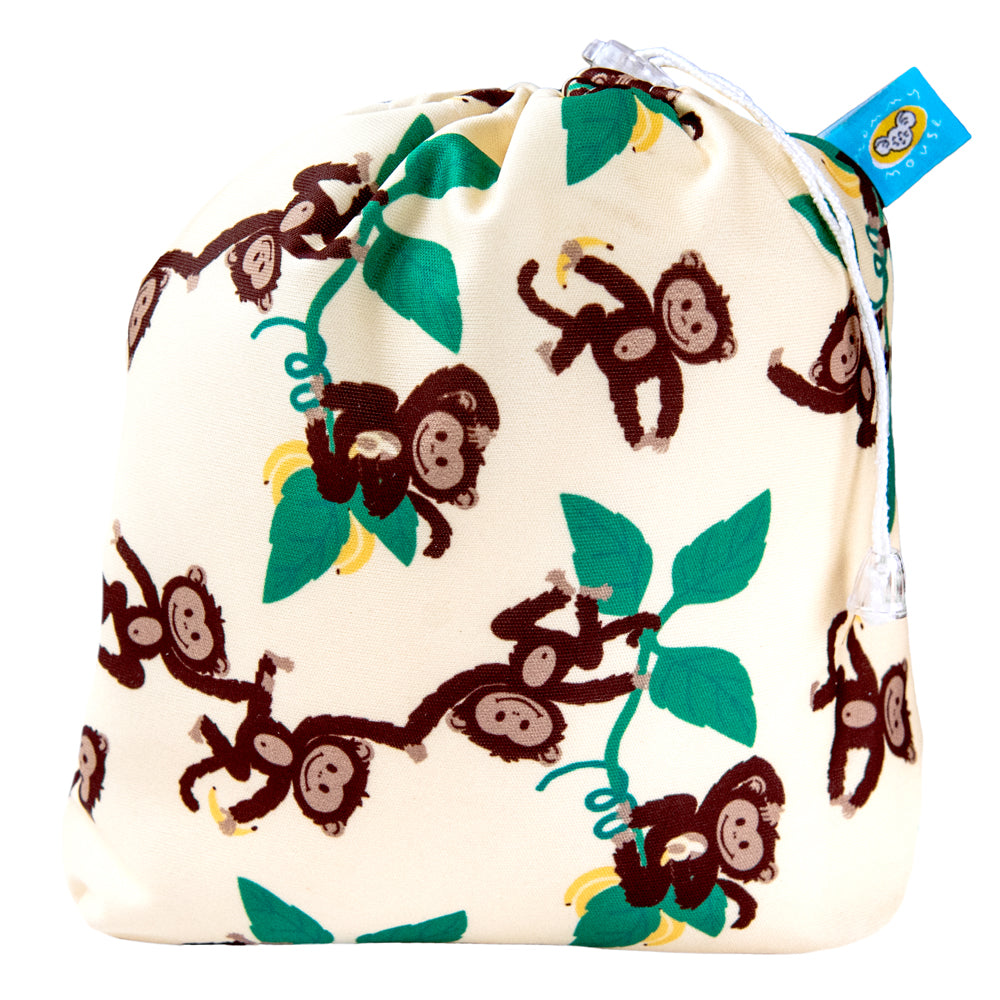 Mommy Mouse - Bambus Feuchttücher Set (Miniwetbag & 5 Waschlappen) - 14x14 cm