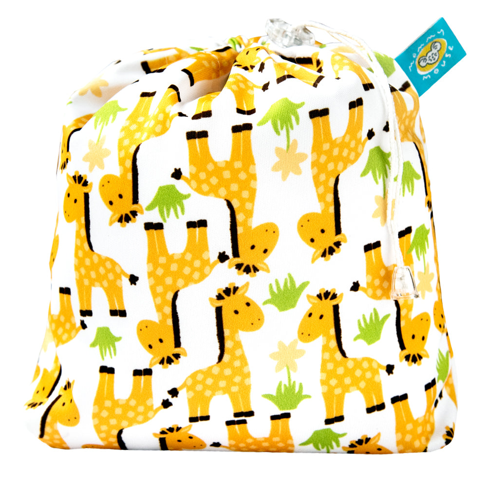 Mommy Mouse - Bambus Feuchttücher Set (Miniwetbag & 5 Waschlappen) - 14x14 cm