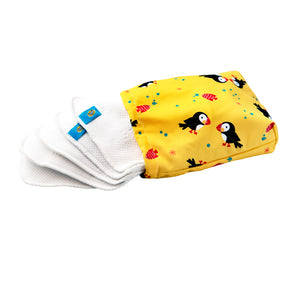 Mommy Mouse - nachhaltiges Feutchtücher Set - Miniwetbag und 5 Waschlappen