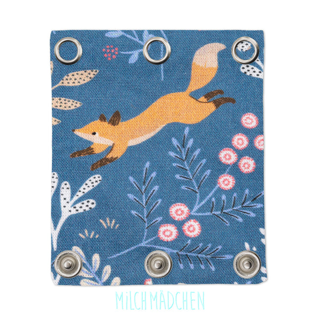 Milchmädchen - Bodyerweiterung (Bodyverlängerung) - Fuchs (Blau) - Luxus Qualität, beste Stoffe - 100% Bio-Baumwolle
