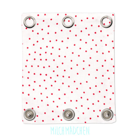 Milchmädchen - Bodyerweiterung (Bodyverlängerung) - Rote Punkte (Weiß) - Luxus Qualität, beste Stoffe - 100% Bio-Baumwolle