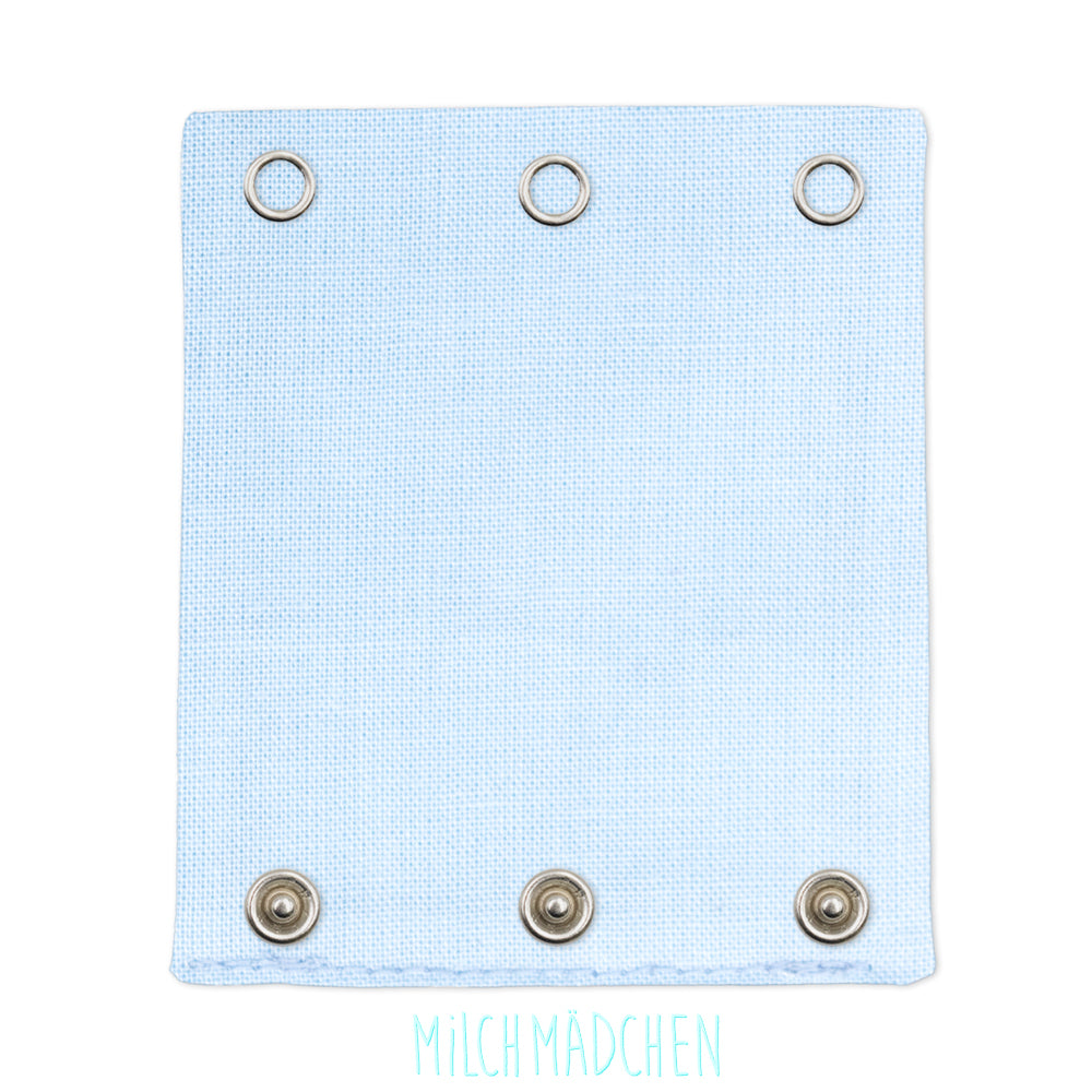 Milchmädchen - Bodyerweiterung (Bodyverlängerung) - Hellblau - Luxus Qualität, beste Stoffe - 100% Bio-Baumwolle