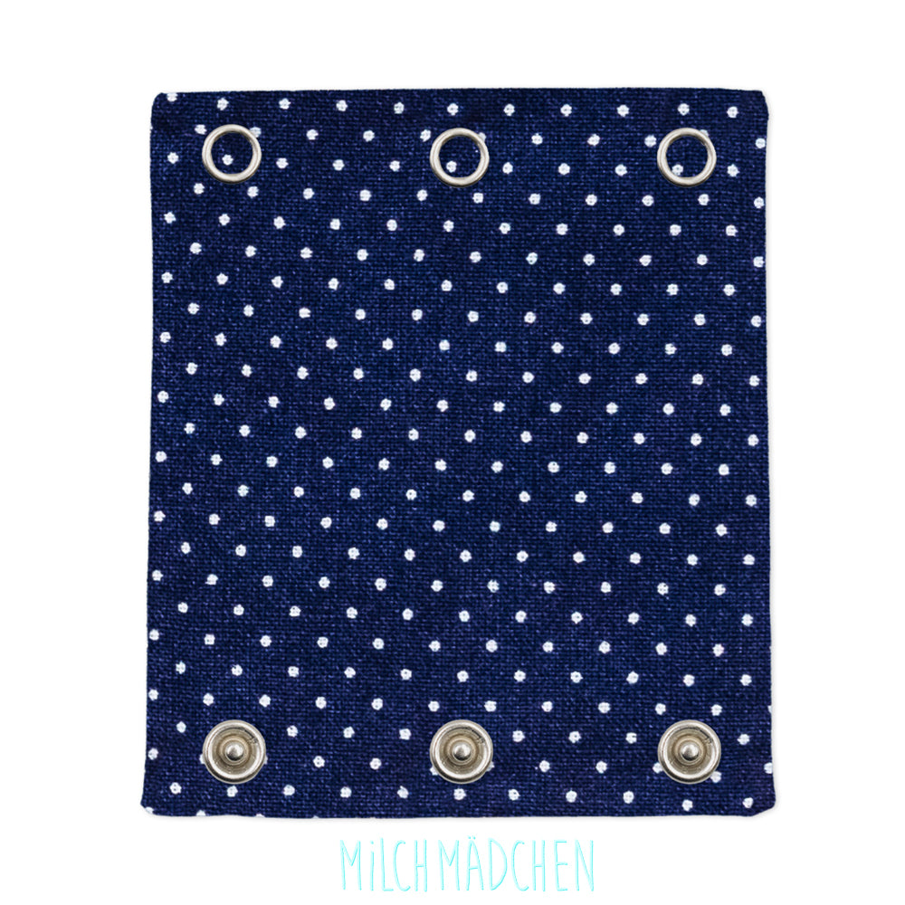 Milchmädchen - Bodyerweiterung (Bodyverlängerung) - Punkte Blau - Einzeln (alle Größen)