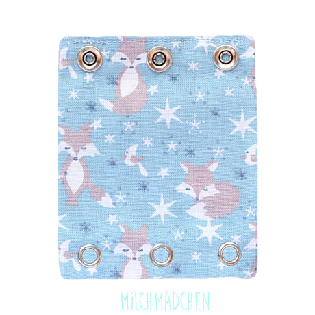 Milchmädchen - Bodyerweiterung (Bodyverlängerung) - Fuchs (Türkis) - Luxus Qualität, beste Stoffe - 100% Bio-Baumwolle