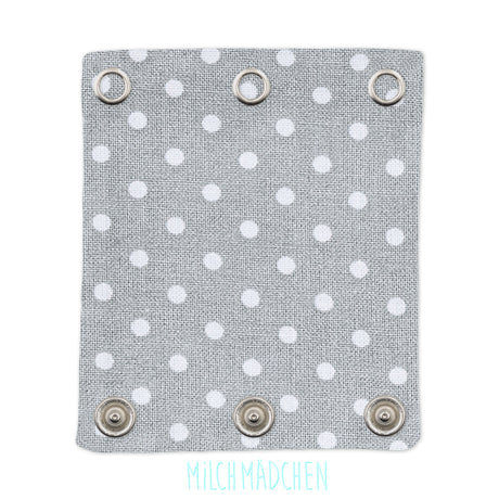 Milchmädchen - handgemachte Bodyerweiterung (Bodyverlängerung) - Punkte (Grau) - Hergestellt in Deutschland