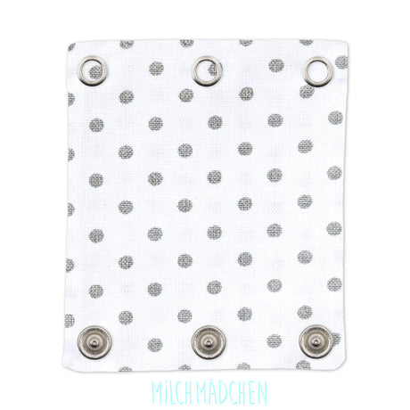 Milchmädchen - handgemachte in Deutschland - Bodyerweiterungen (Bodyverlängerung) - Punkte (Weiß) - Made in Germany - Top Design