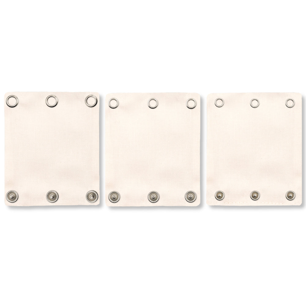 Milchmädchen - Bodyerweiterung/-verlängerung  -  in tollen Designs - 3 Stück in 3 Druckknopfgrößen