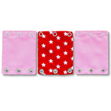 Milchmädchen - Bodyerweiterung/-verlängerung  -  in tollen Designs - 3 Stück in 3 Druckknopfgrößen