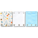 Milchmädchen - Bodyerweiterung/-verlängerung  -  in tollen Designs - 3 Stück in 3 Druckknopfgrößen