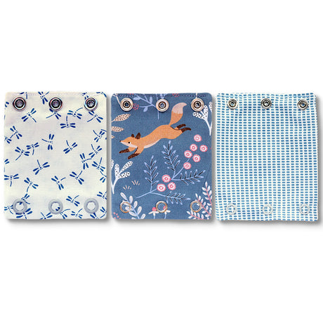 Milchmädchen - Bodyerweiterung/-verlängerung  -  in tollen Designs - 3 Stück in 3 Druckknopfgrößen