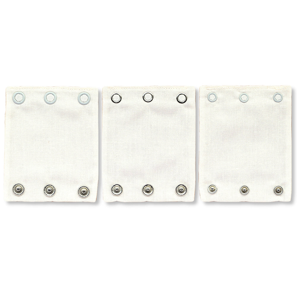 Milchmädchen - Bodyerweiterung/-verlängerung  -  in tollen Designs - 3 Stück in 3 Druckknopfgrößen