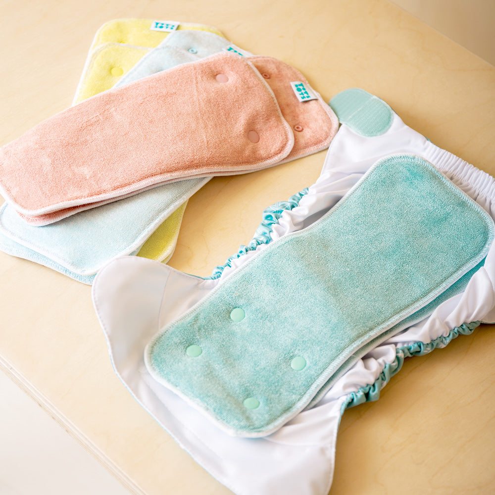 TotsBots - Bamboozle Pads (PeeNut) - Bambusviskose Saugeinlagen SET (Newborn + One Size)