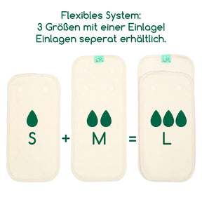TotsBots - Bamboozle Pads (PeeNut) - Bambusviskose Saugeinlagen SET (Newborn + One Size) frü das Einlagen-Überhosen-Stoffwindel-System