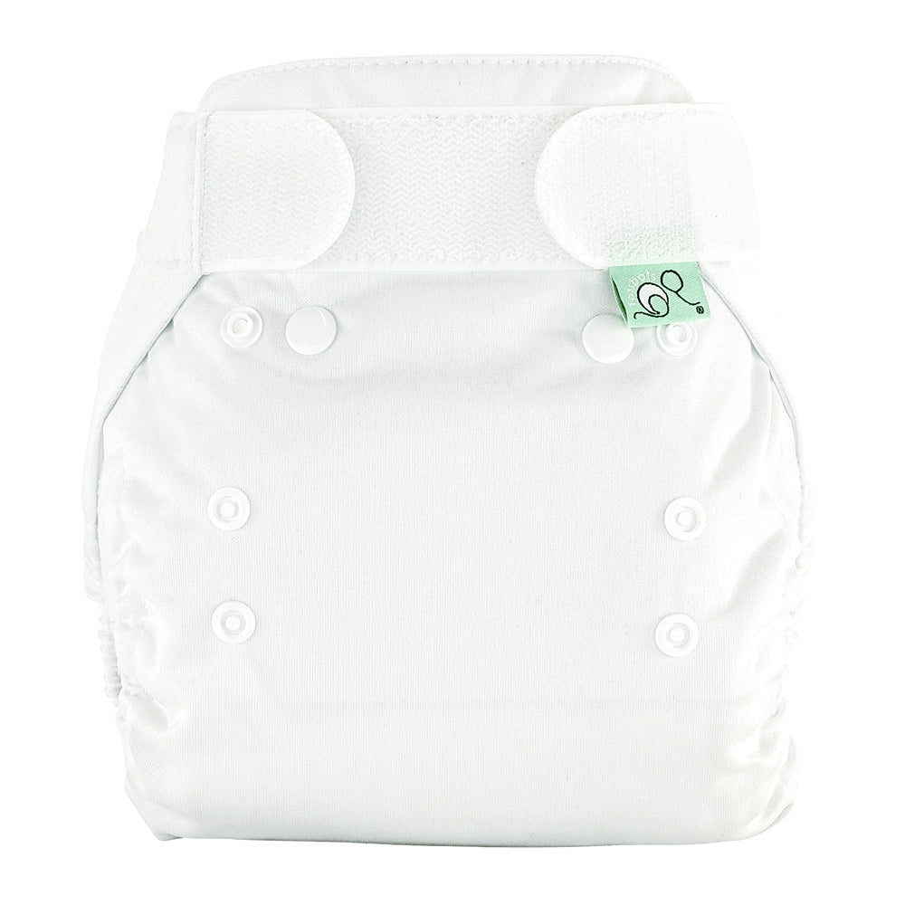 TotsBots - PeeNut V2 - Überhose AI2 - ohne Laschen - Weiß - Newborn (2-9 kg)