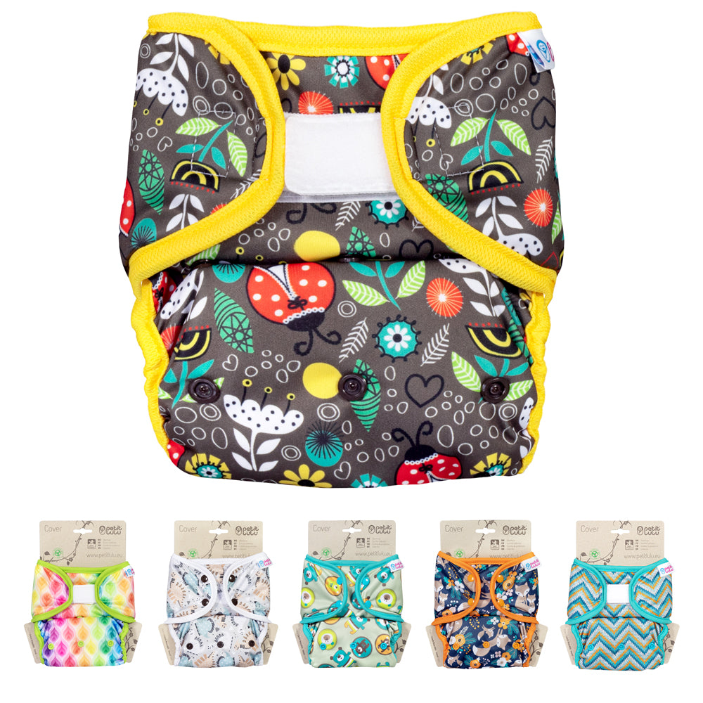 Petit Lulu - Überhose (Prefold) - One Size (5-16 kg) - mit Fleece-Laschen