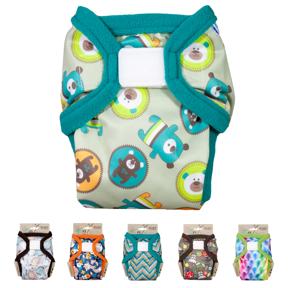 Petit Lulu - Überhosen für Neugeborene (Newborn 2-6 kg) - mit Klettverschluss - ohne Laschen