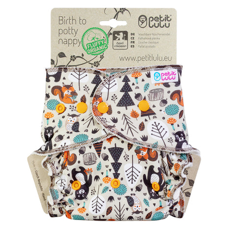 Petit Lulu - Höschenwindel "Fluffy Organic" - One Size (4-15 kg) mit langer Saugeinlage