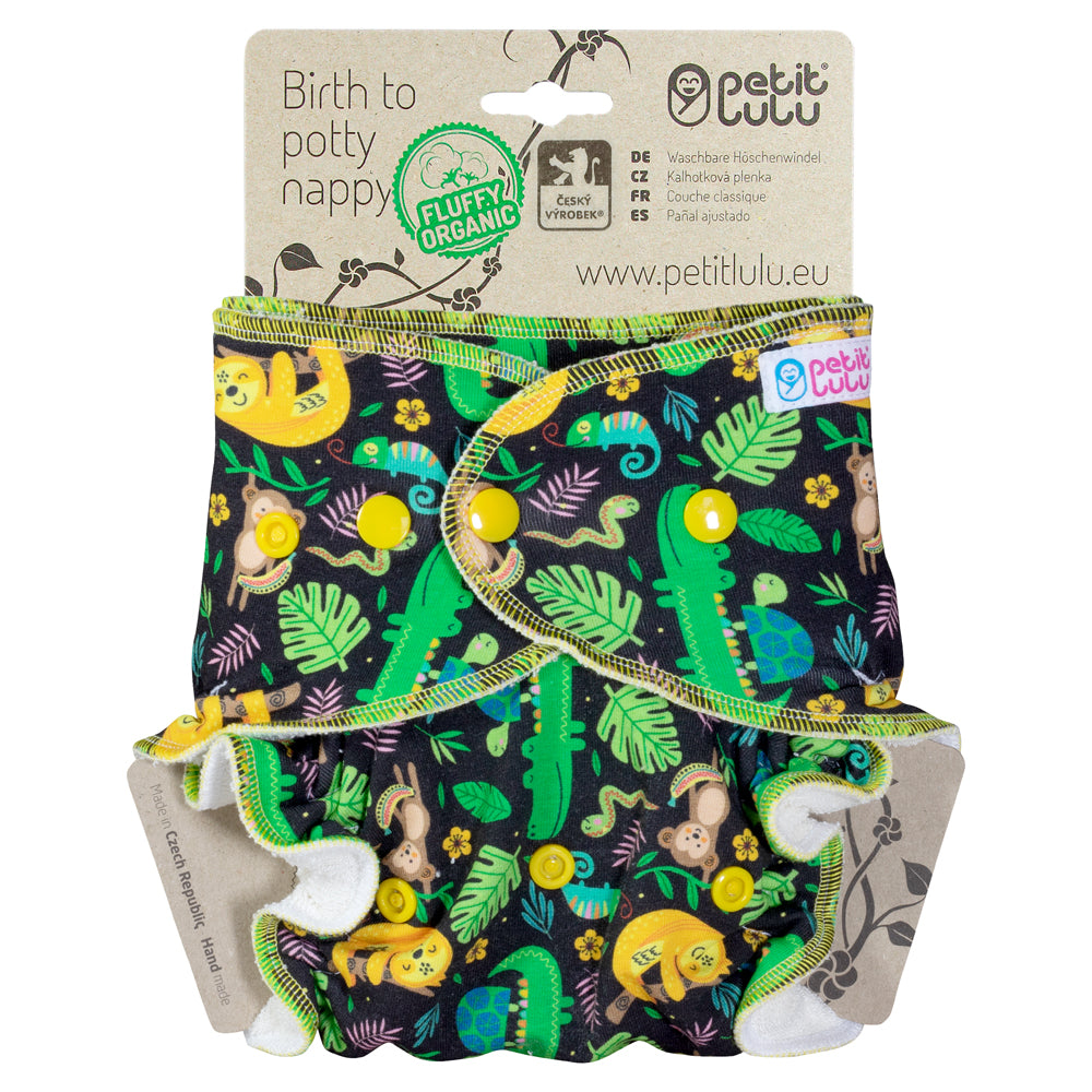 Petit Lulu - Höschenwindel "Fluffy Organic" - One Size (4-15 kg) mit langer Saugeinlage