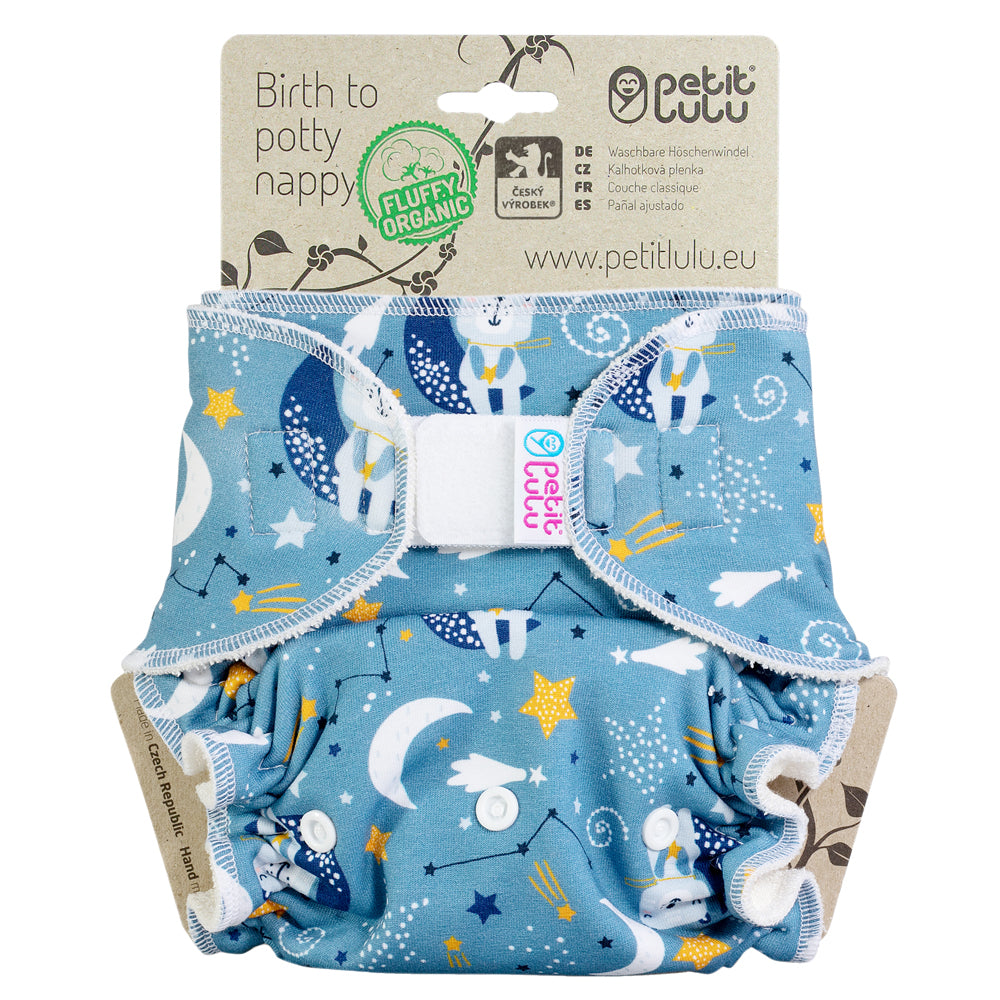 Petit Lulu - Höschenwindel "Fluffy Organic" - One Size (4-15 kg) mit langer Saugeinlage