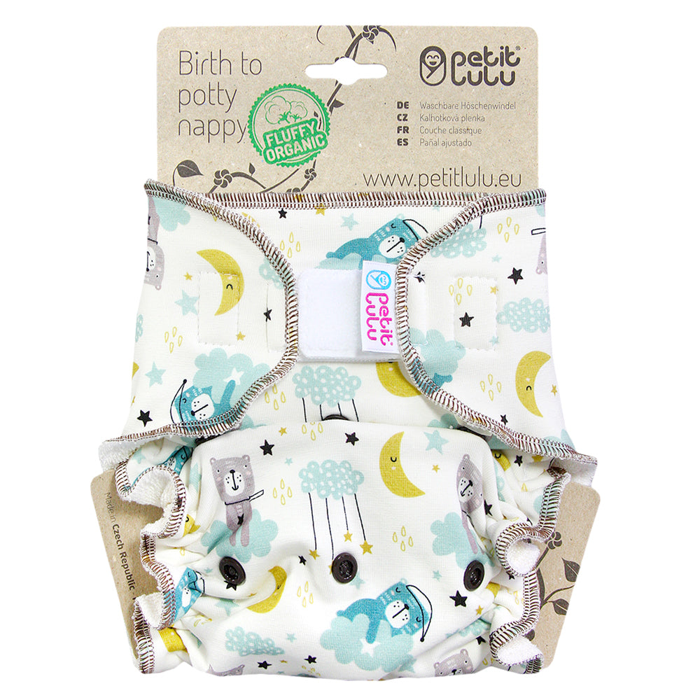 Petit Lulu - Höschenwindel "Fluffy Organic" - One Size (4-15 kg) mit langer Saugeinlage