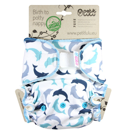 Petit Lulu – Fluffy Organic Höschenwindel – One Size (4–15 kg) – Druckknopf oder Klett