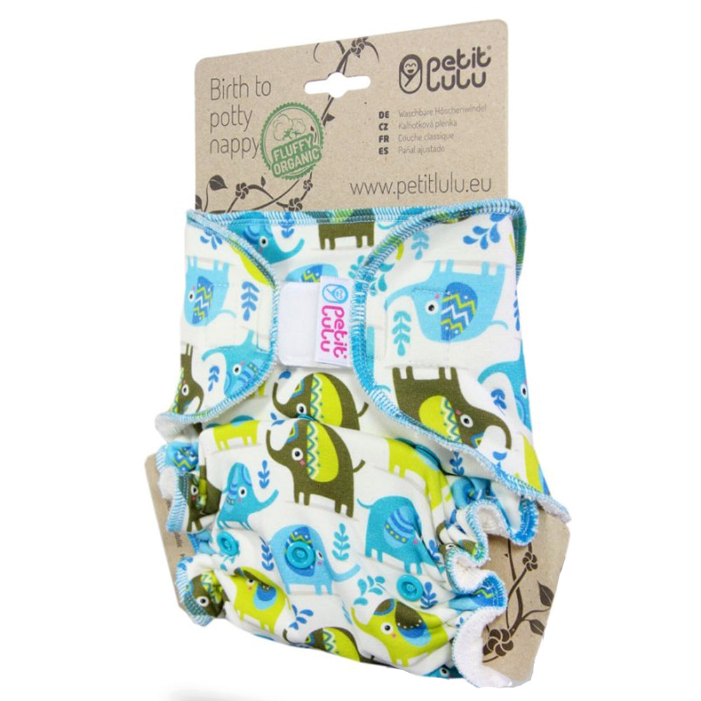 Petit Lulu - Höschenwindel "Fluffy Organic" - One Size (4-15 kg) mit langer Saugeinlage