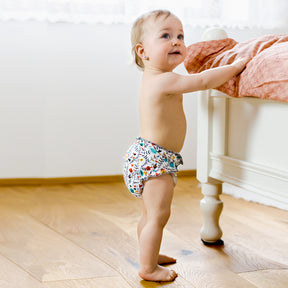 Petit Lulu – Fluffy Organic Höschenwindel – One Size (4–15 kg) – Druckknopf oder Klett