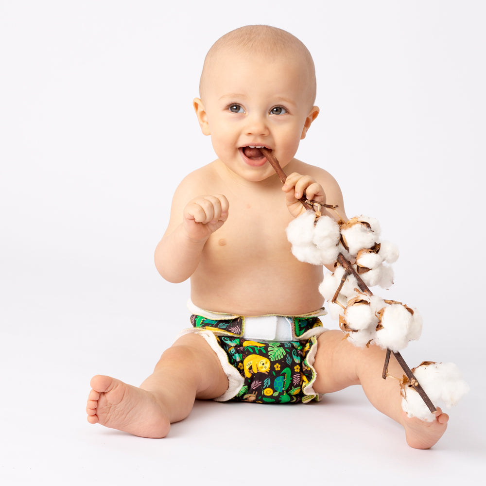 Petit Lulu - Höschenwindel "Fluffy Organic" - One Size (4-15 kg) mit langer Saugeinlage