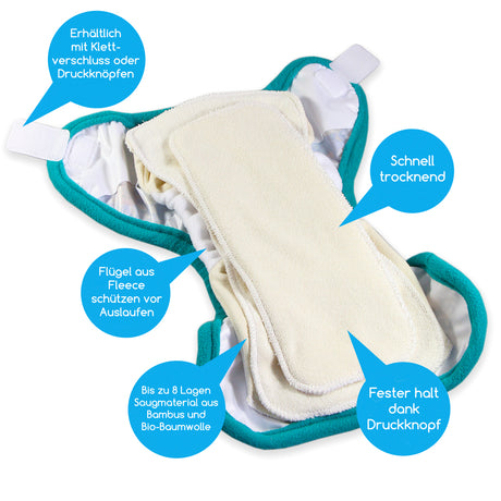Petit Lulu - SIO "COMPLETE" - OneSize (5-15 kg) - inkl. Einlagen