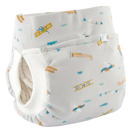 Popolini - EasyFree Bio Baumwoll (Feinripp) Windel mit Abhaltefunktion - Planes