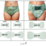 Pupus - Sanduhr-Bambus-Saugeinlage für Windeln für Erwachsene