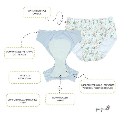 Pupus - Inkontinenz-Pants für Erwachsene - Schwarz